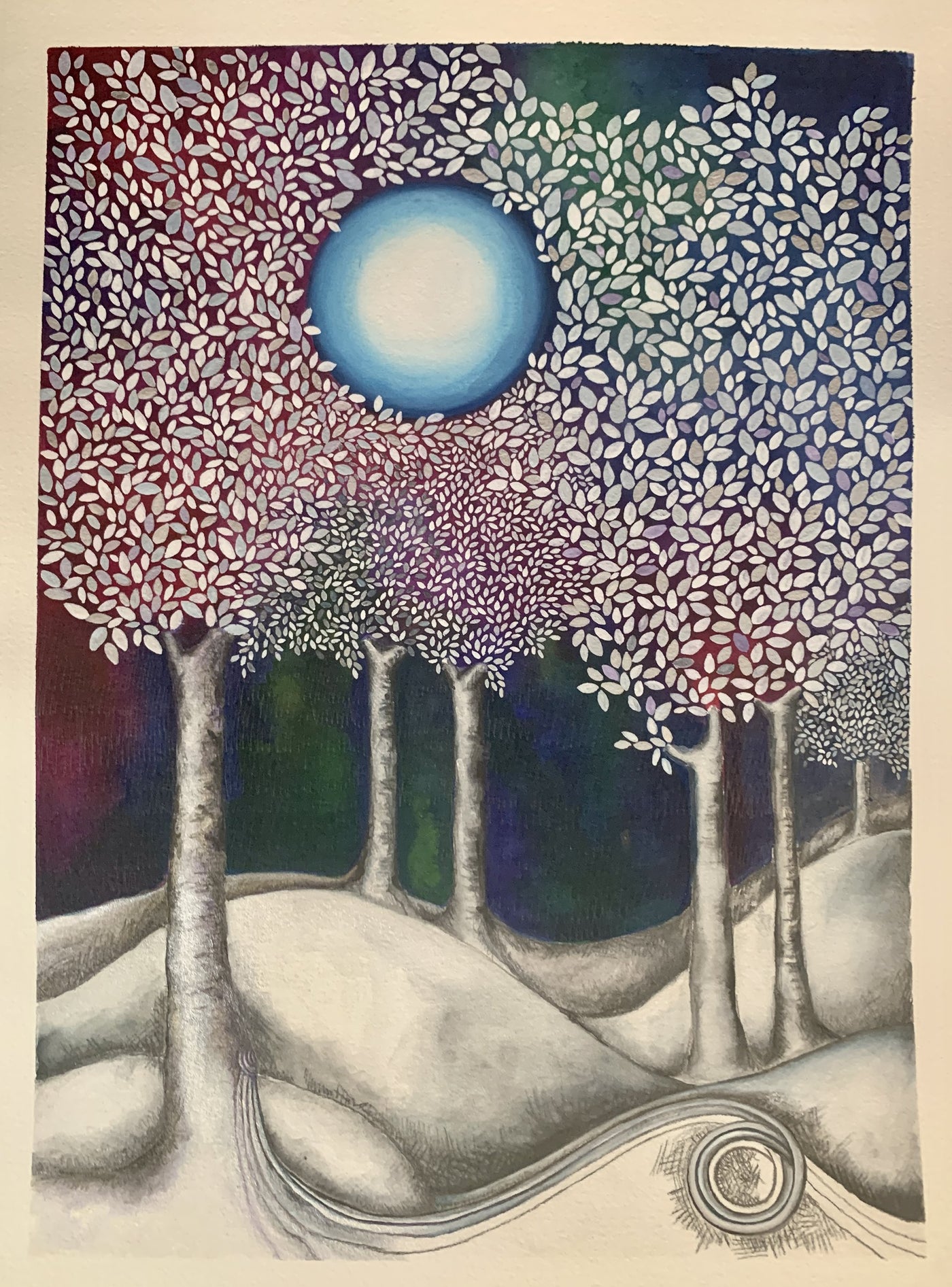 Full Moon in the Forest