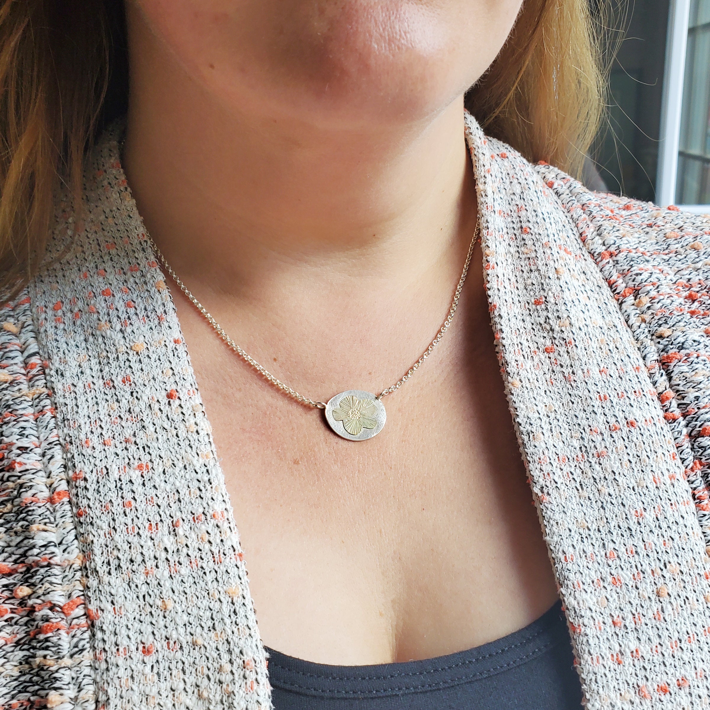 Small Zinni Necklace