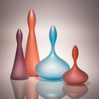 Small Tall Purple, Large Tall Red, Large Squat Sky, Small Squat Red