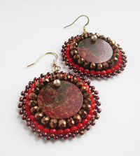 Red Creek Jasper Gemstone Earrings