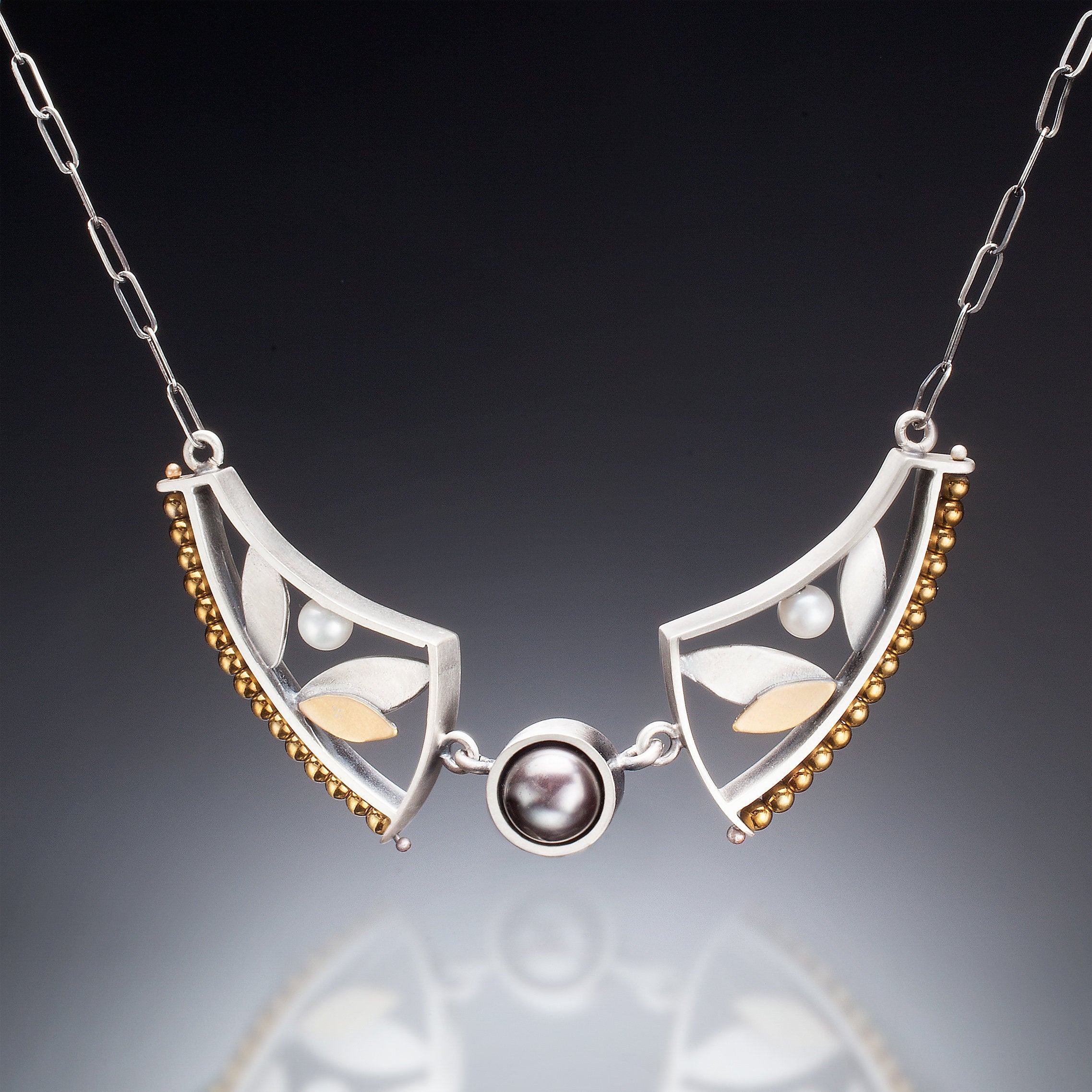 Mixed Metal Curve Necklace