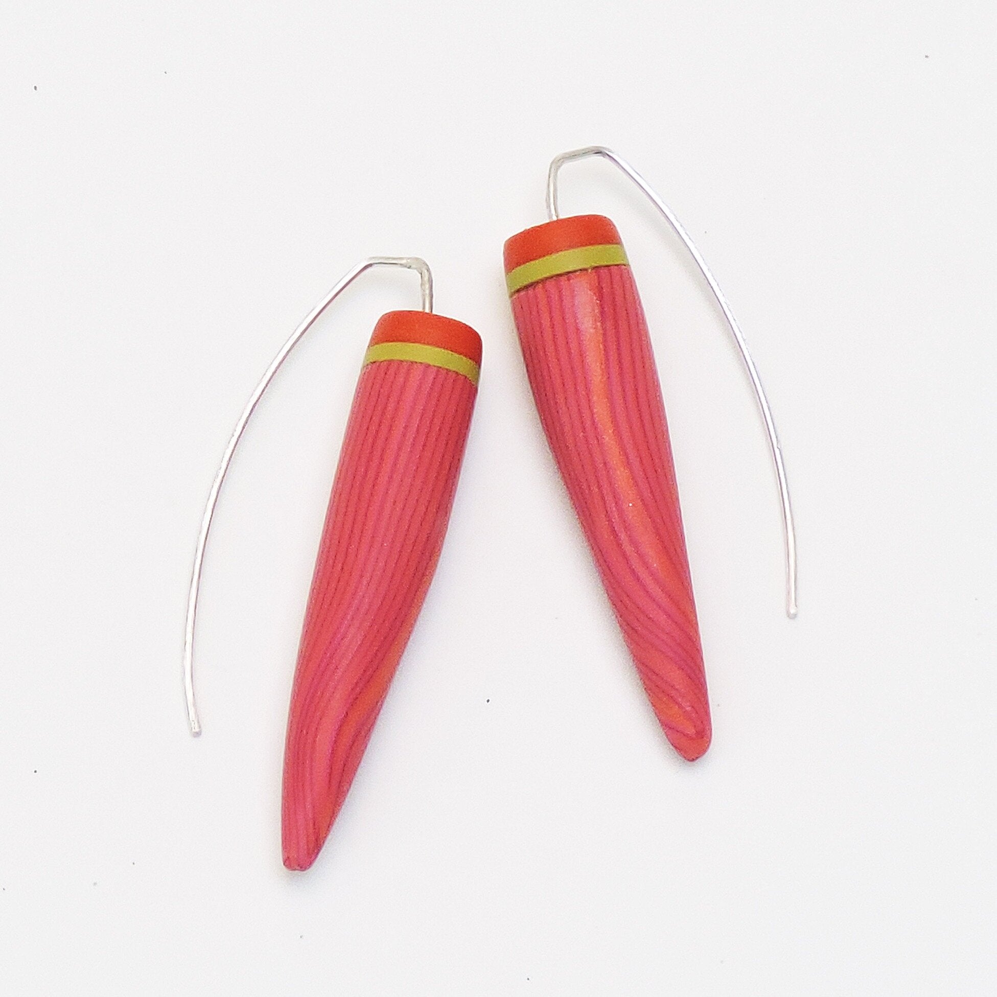 Pink Spear Earrings