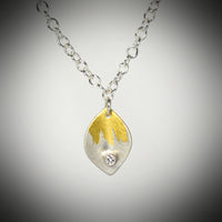 Diamond Drop Petal Pendant