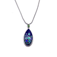 Blue & Green Enamel Bubble Necklace
