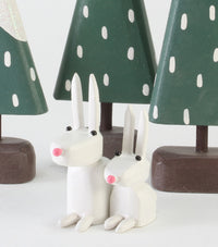 Winter Forest Scene Animals
