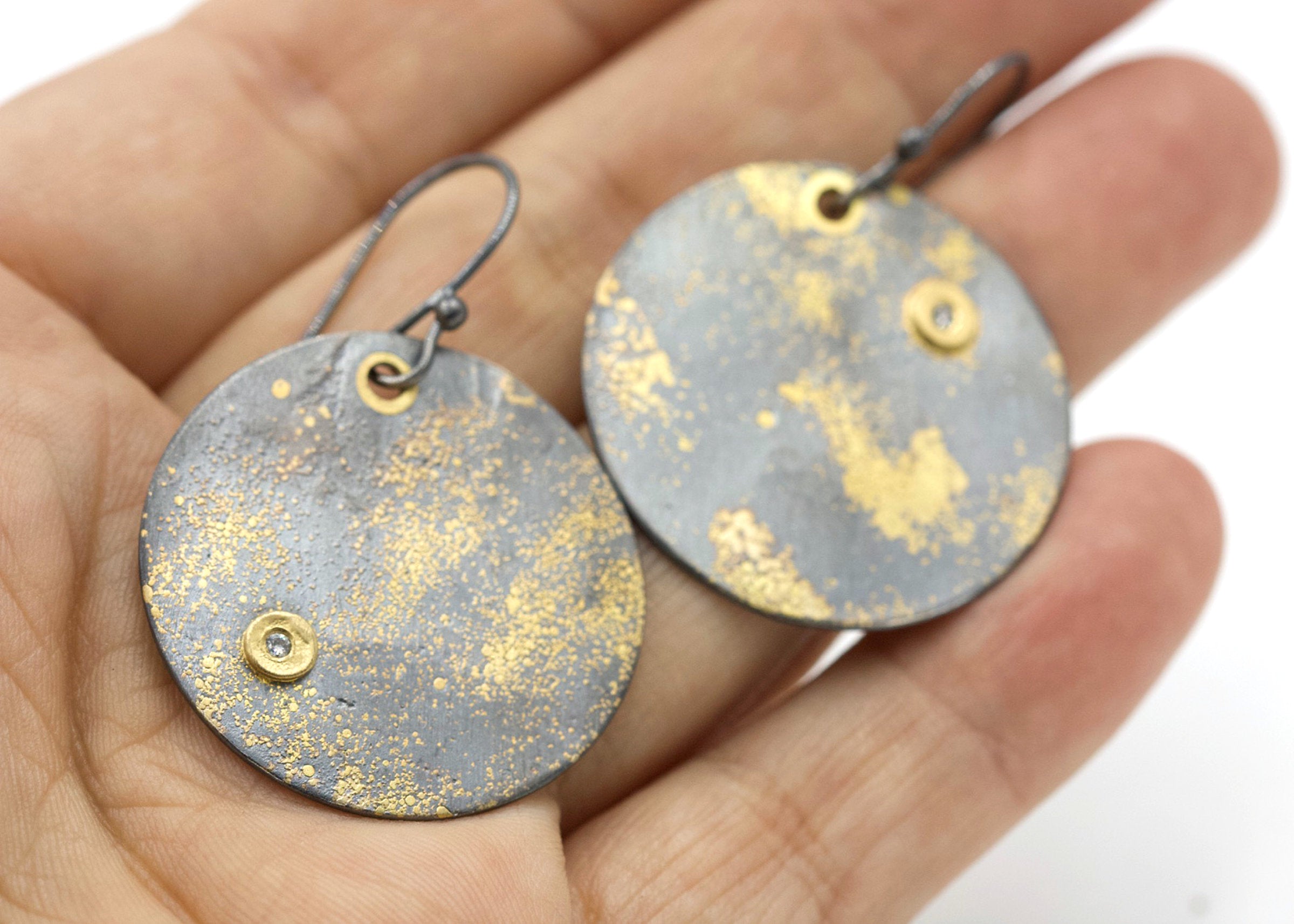 Full Moon Disc Earrings