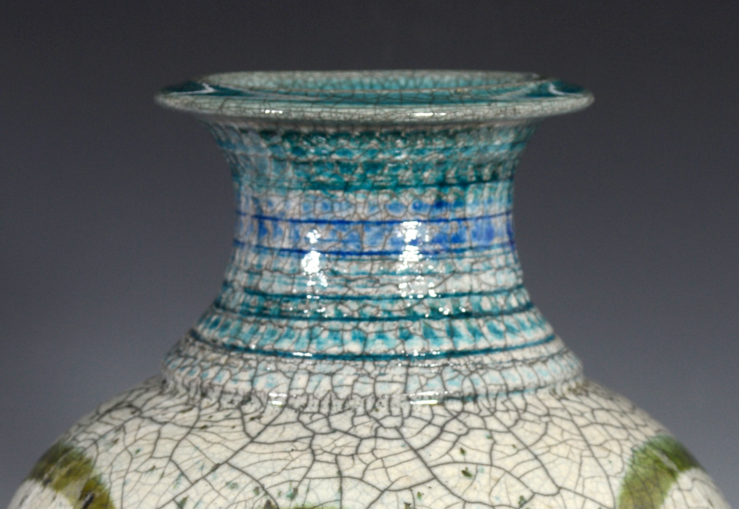Royal Circles Raku Vase