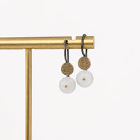 Gold & Silver Moonstone Earrings