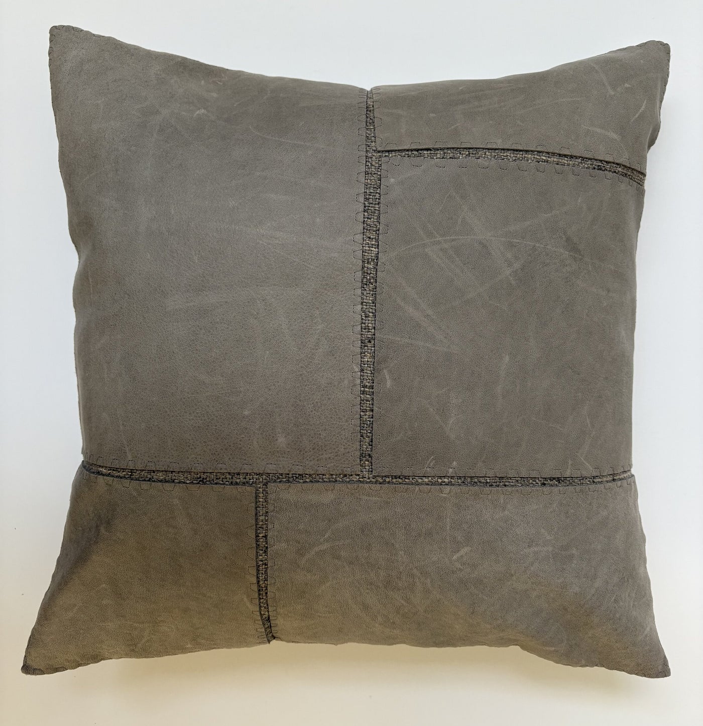 Gray Distressed Leather Tiles #2