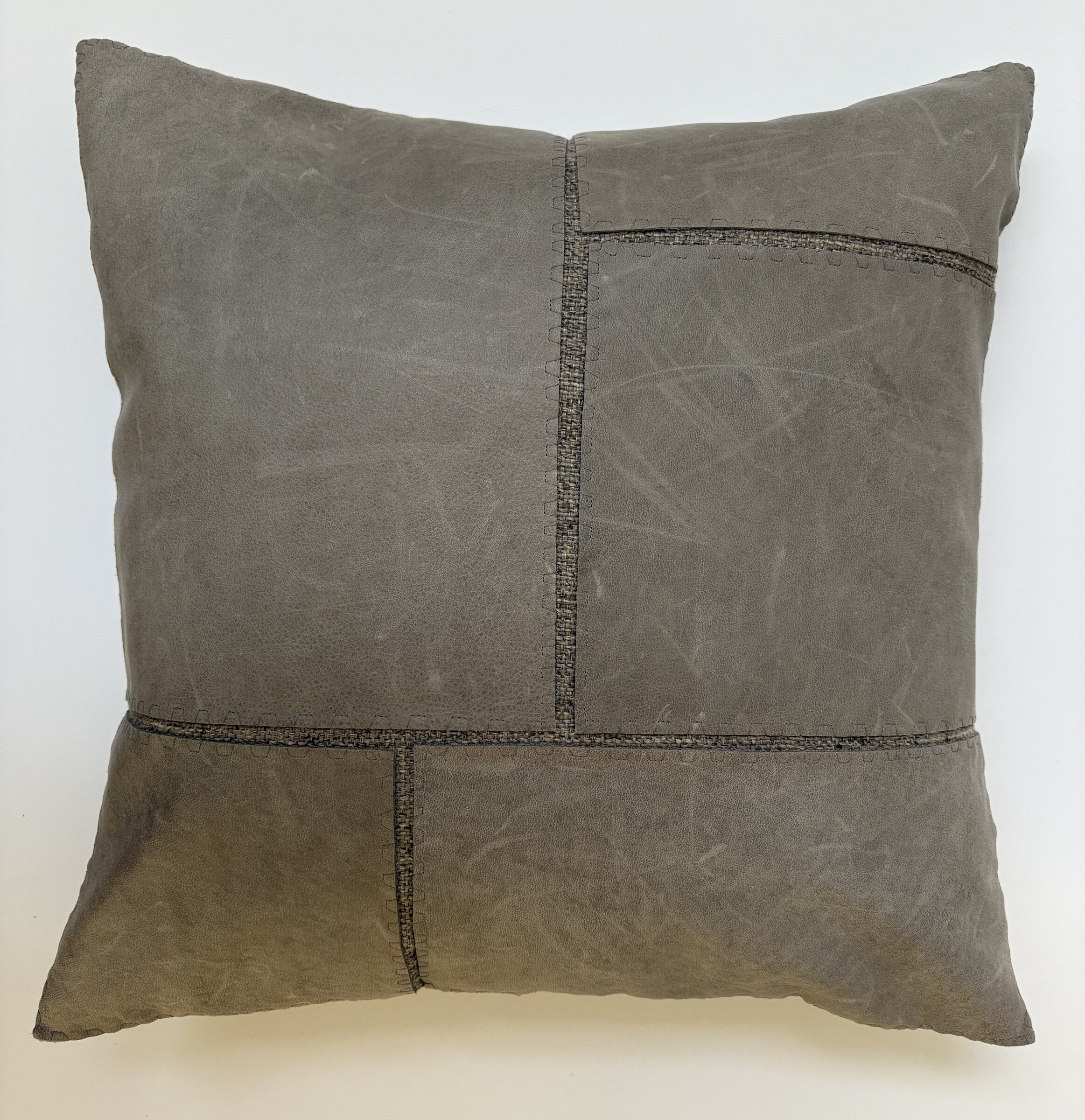 Gray Distressed Leather Tiles #2