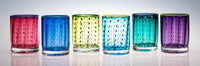 from left: Ruby, Cerulean Blue, Citron, Copper Blue, Jade Green, Purple