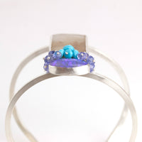 Golden Rutile & Lilac Opal Column Cuff