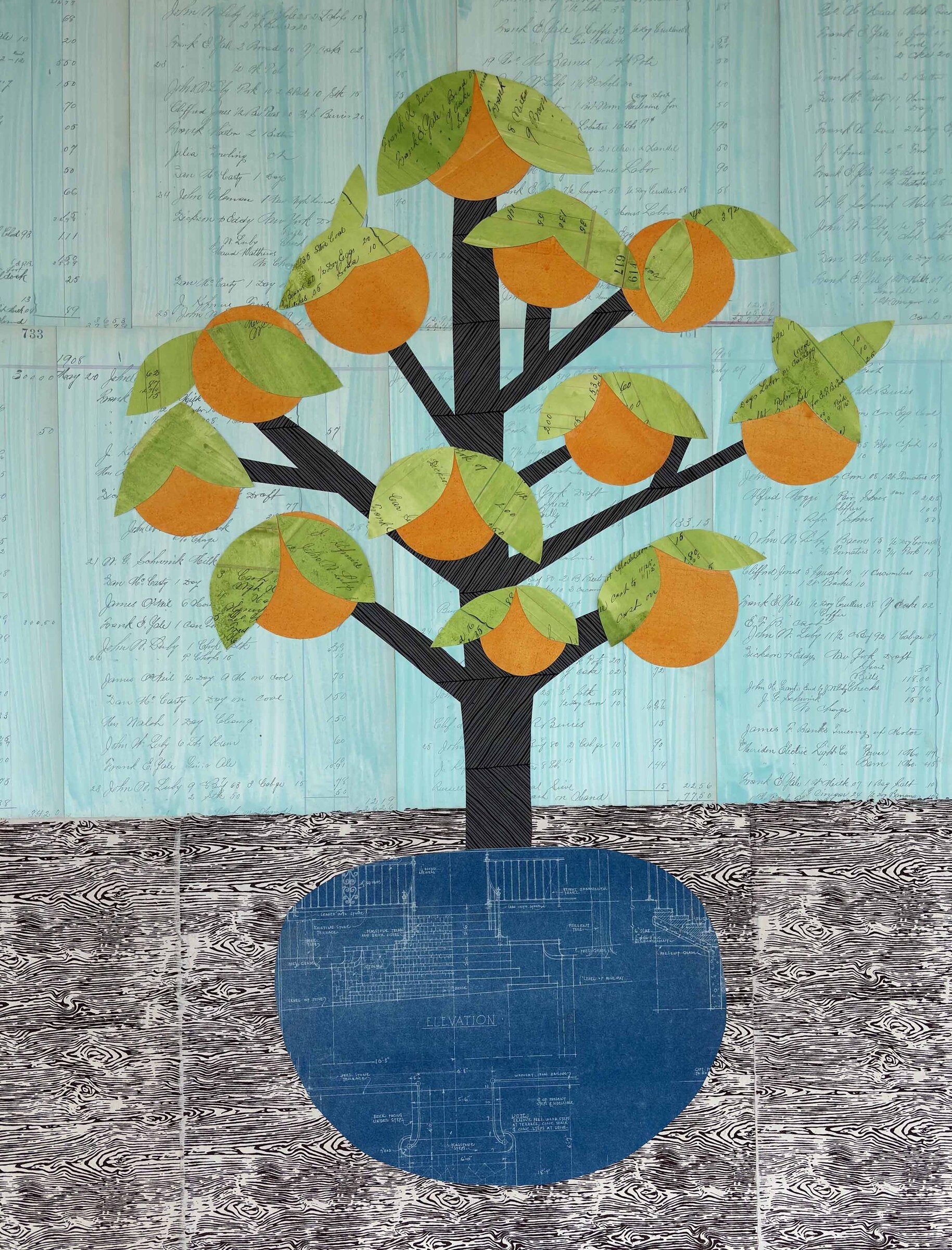 Orange Tree Diptych No. 1