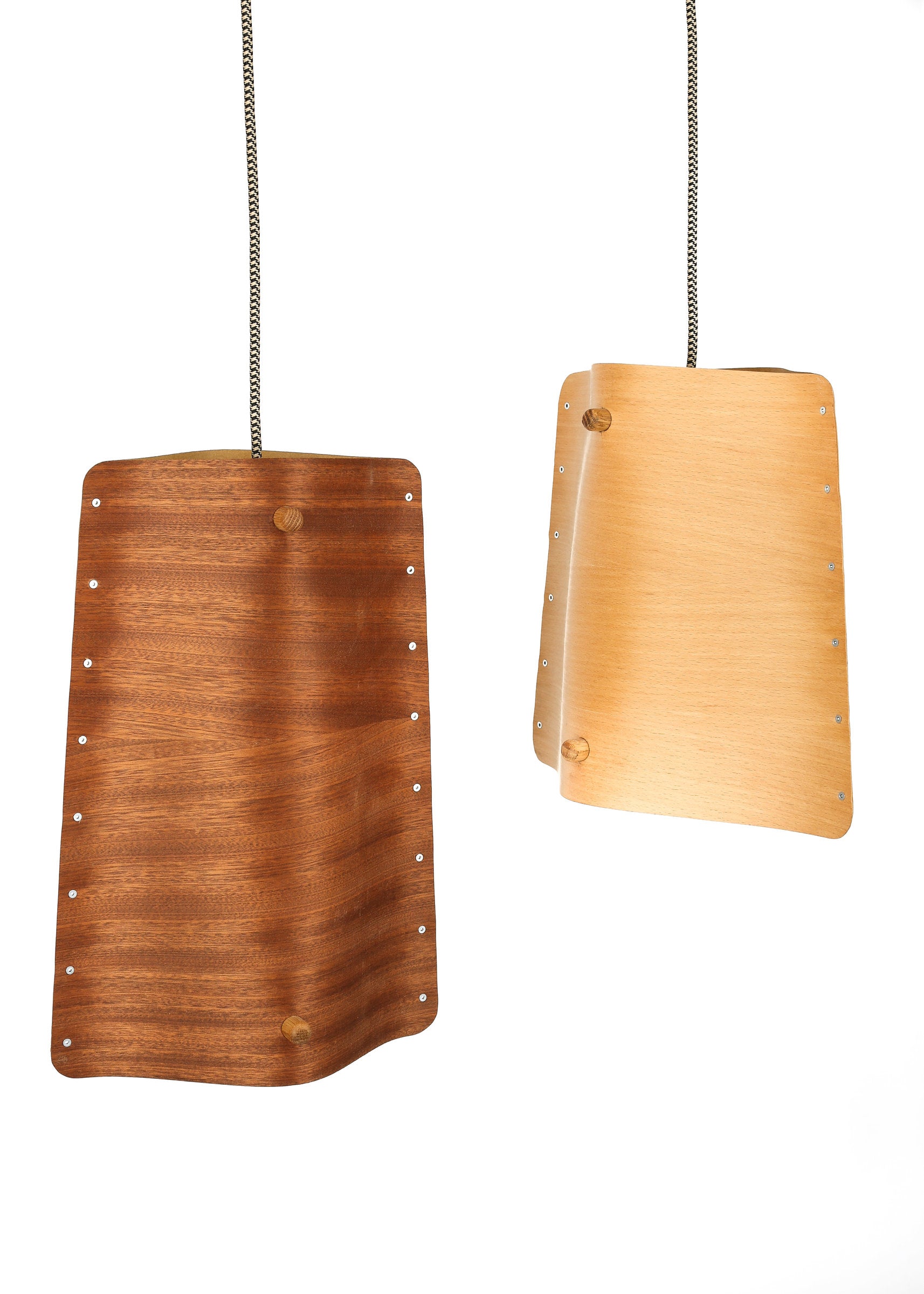 Pocket Pendant Lamp in Tall, Sapele