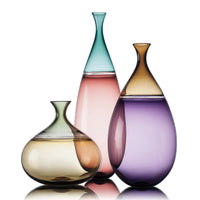 left to right: short straw & sage, Tall Aubergine & Tourmaline, medium indigo & smoky topaz