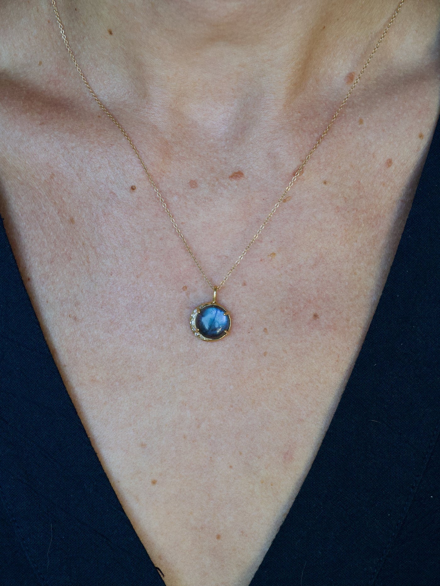 Night Sky Tidal Moon Necklace