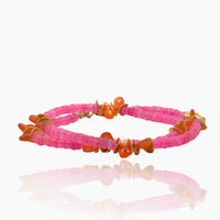 Hot Pink Opal & Carnelian Choker