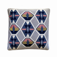 Fog Gray Geometric Pillow
