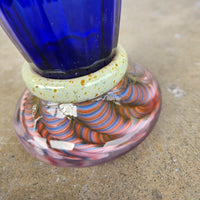Transparent Cobalt Tall Vase