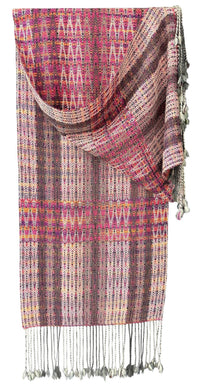 Handwoven Tropical Sunset Chevron Reversible Throw