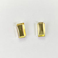 Rectangluar Gold Box Earrings