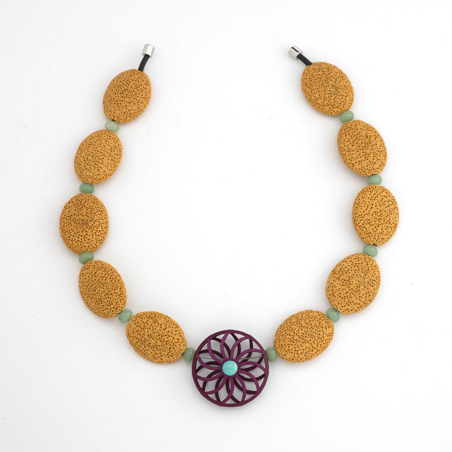 Ochre Pinwheel Choker