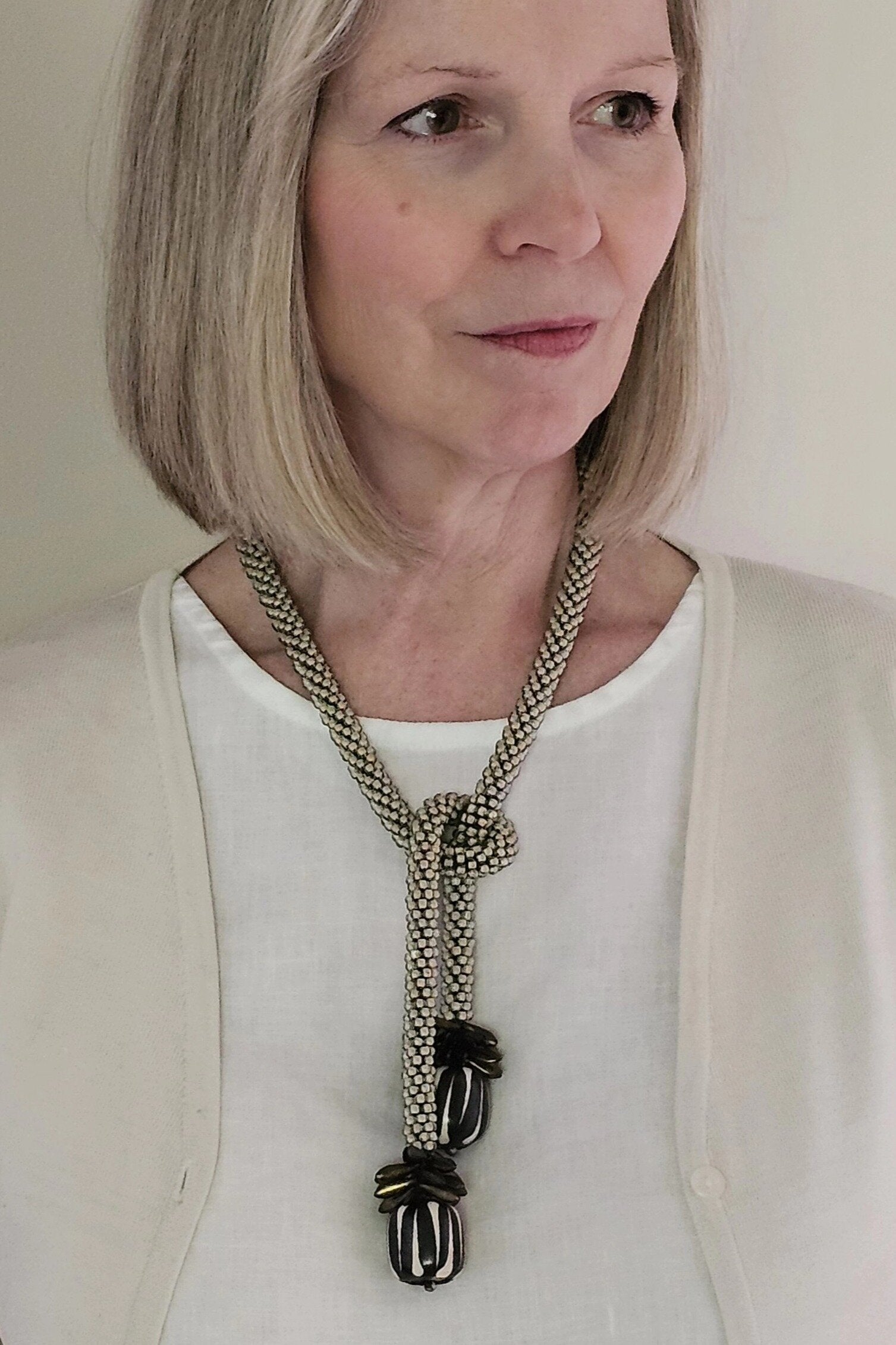 Vanilla Cream & Chocolate Necklace