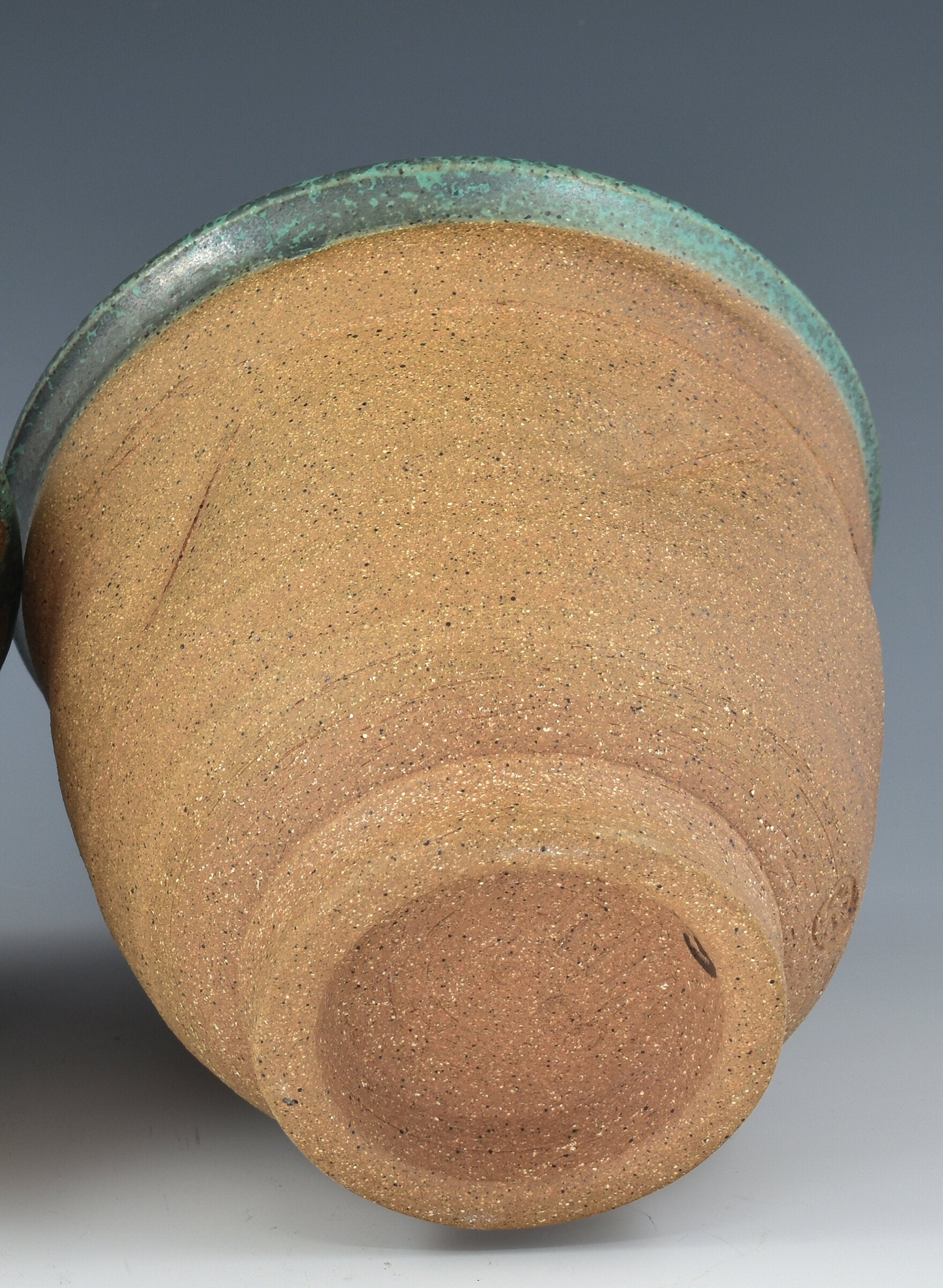 Stoneware Green Bowl 9