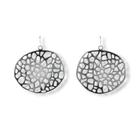 Large Pierced Disk Earrings