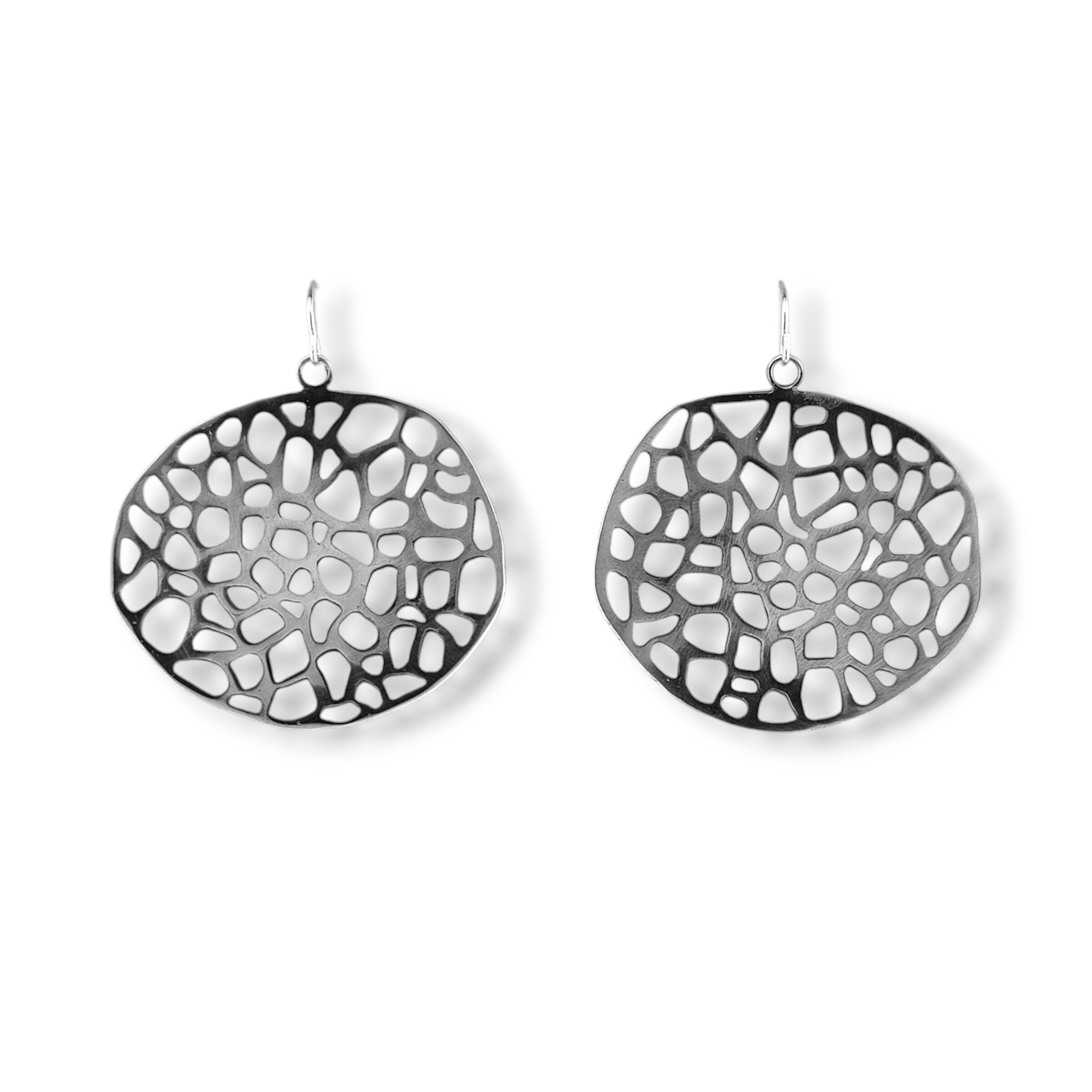 Large Pierced Disk Earrings