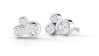 Scribble Cluster Diamond Stud Earrings