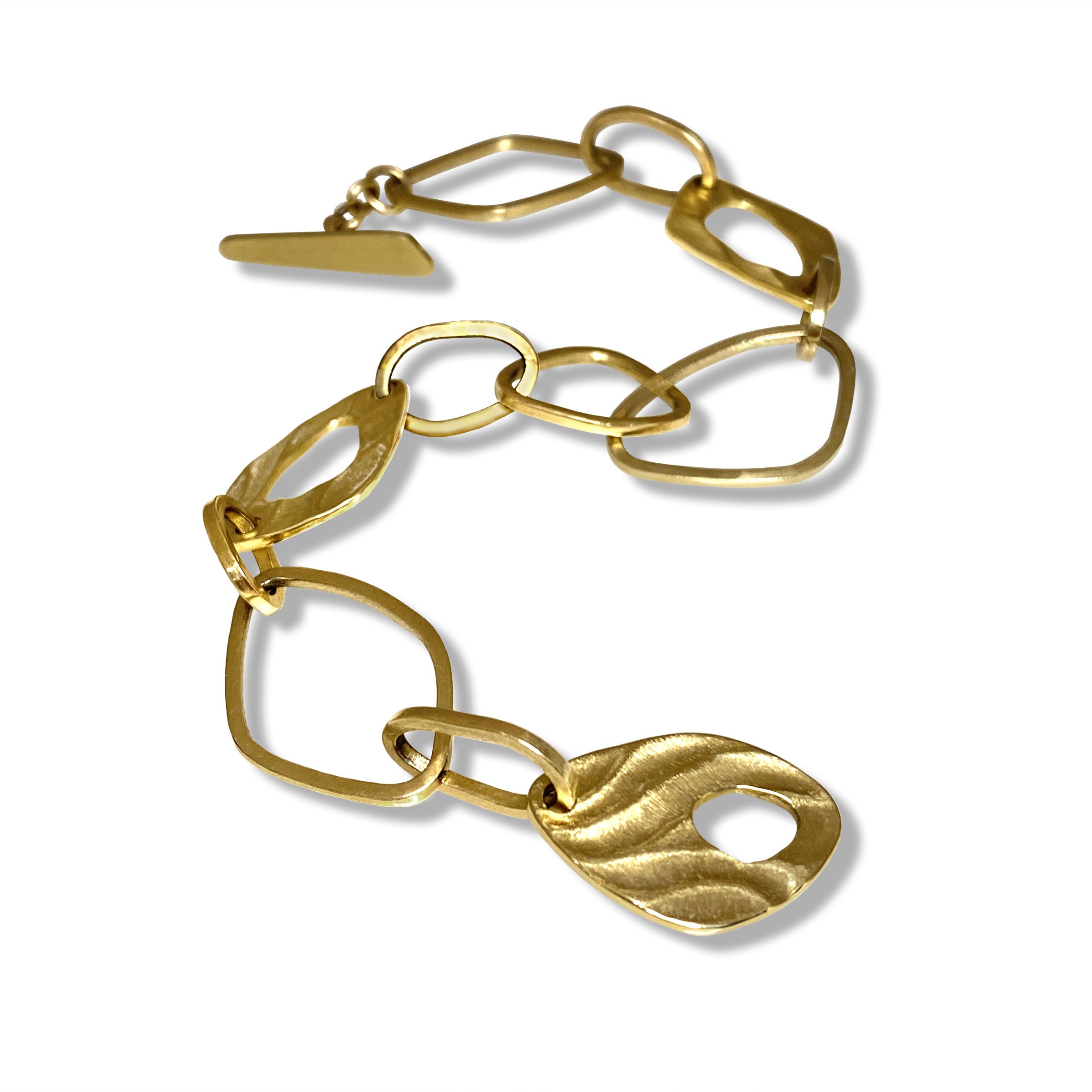 Open Pebble Link Bracelet