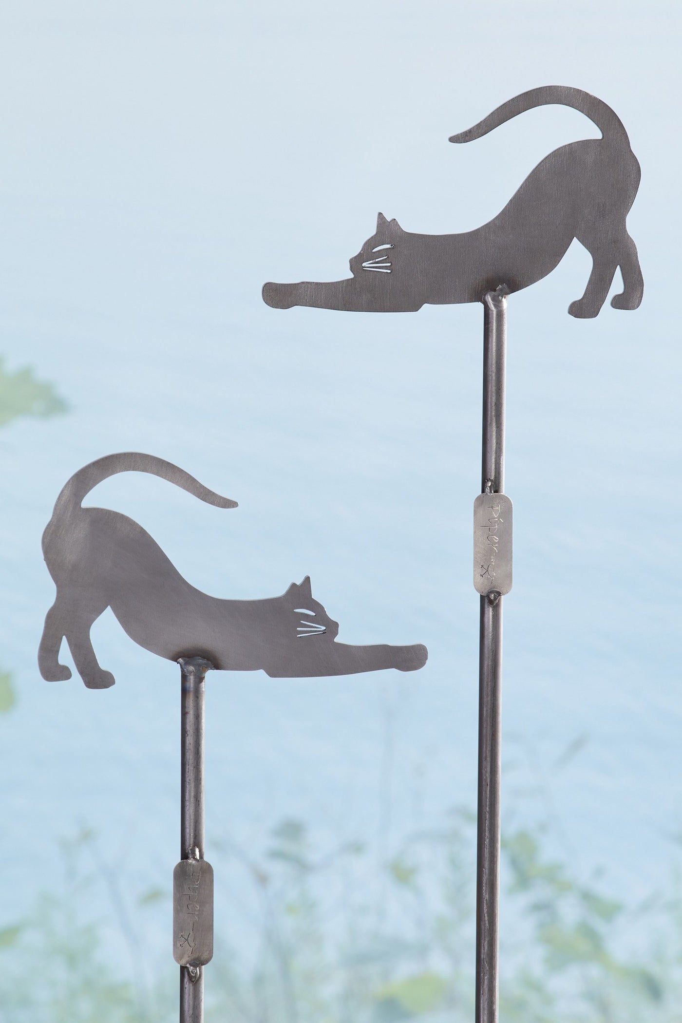 Cat Garden Stake Pair