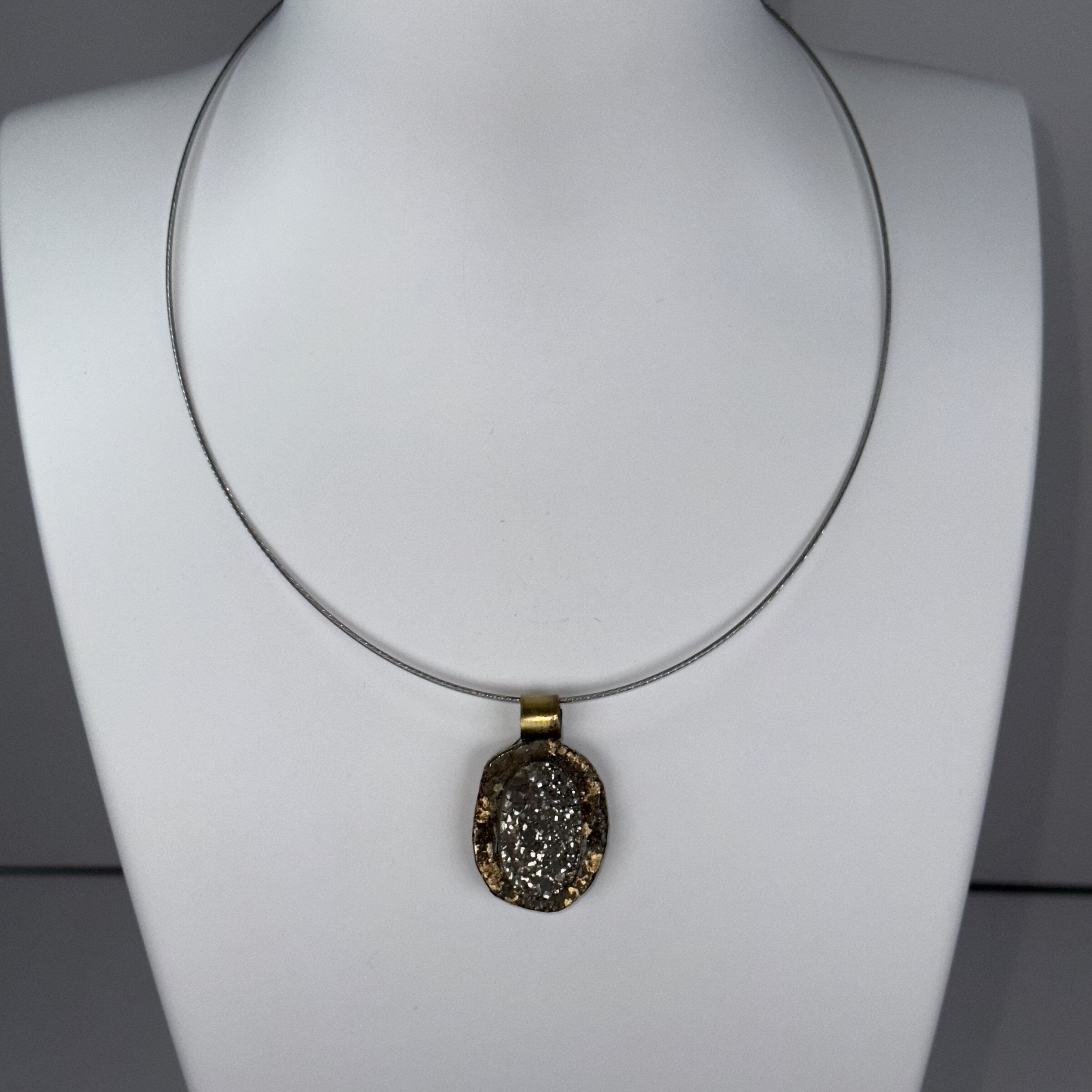 Golden Cabochon Pendant