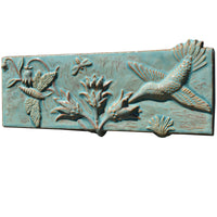 Pollinators Tile in Antique Teal