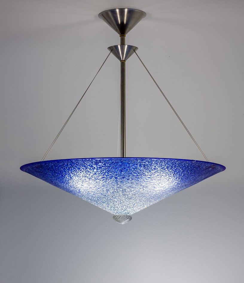 Cobalt Fade Glass Chandelier
