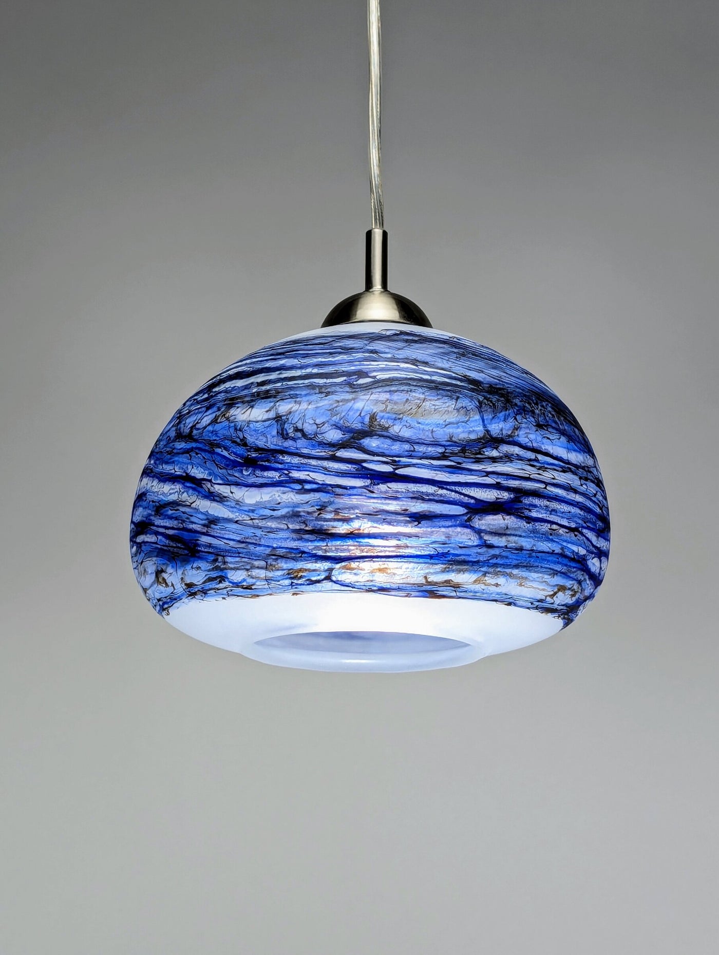 Alabaster Pendant Light in Blue