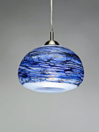 Alabaster Pendant Light in Blue