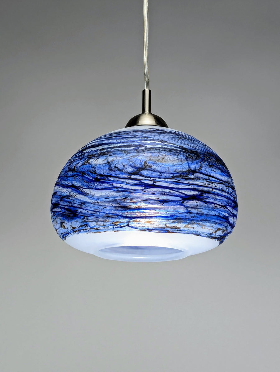 Alabaster Pendant Light in Blue