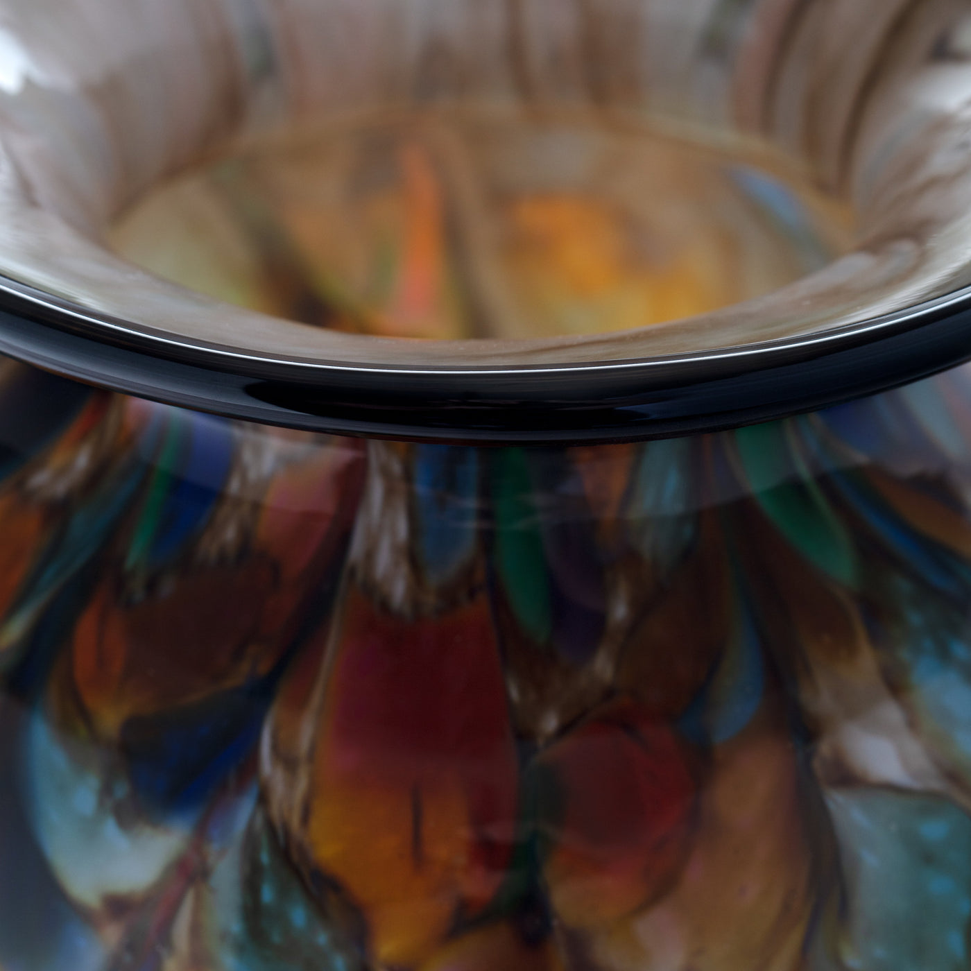 Rainbow Earth Tone Tall Vase