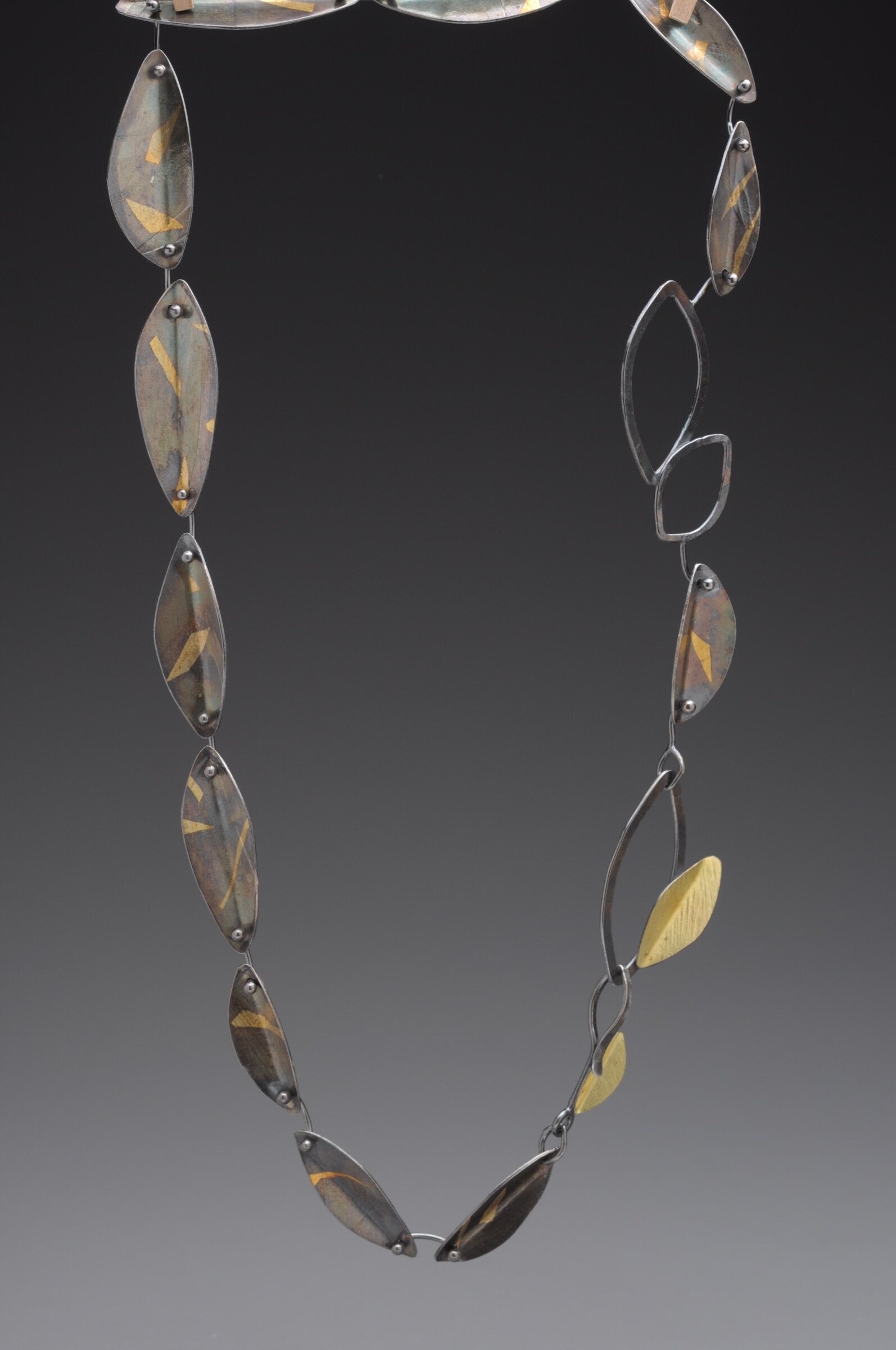 Folded Leaf Keum-boo Neckpiece
