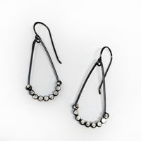 Hammered Dotted Angle Earrings