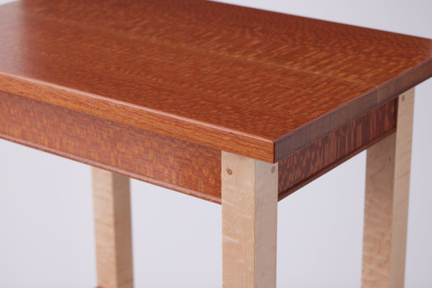 Leopard Wood and Tiger Maple Hall Table