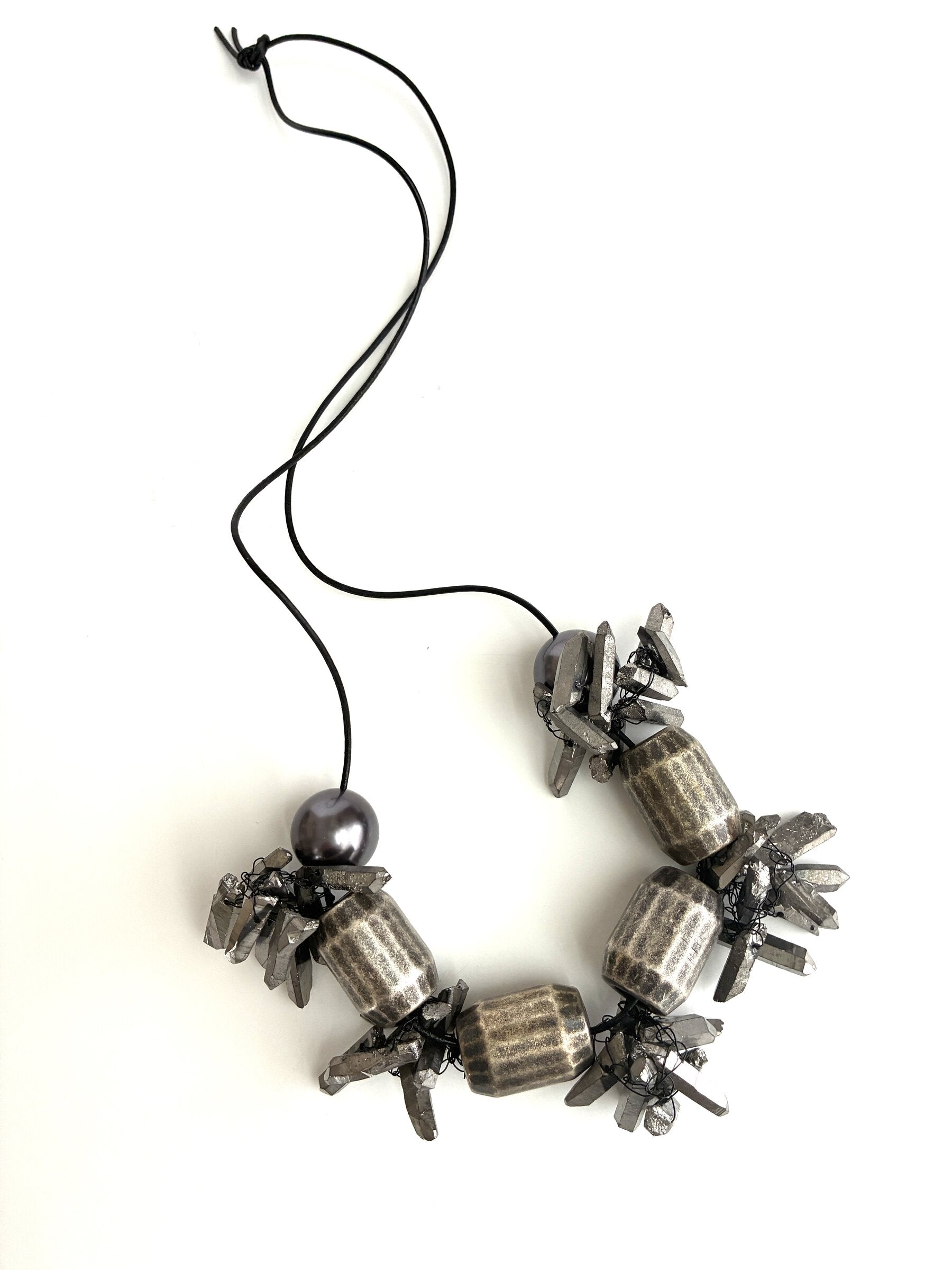 Barrels & Quartz Necklace