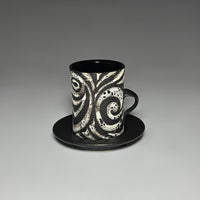 Zebra Swirl Demitasse Set