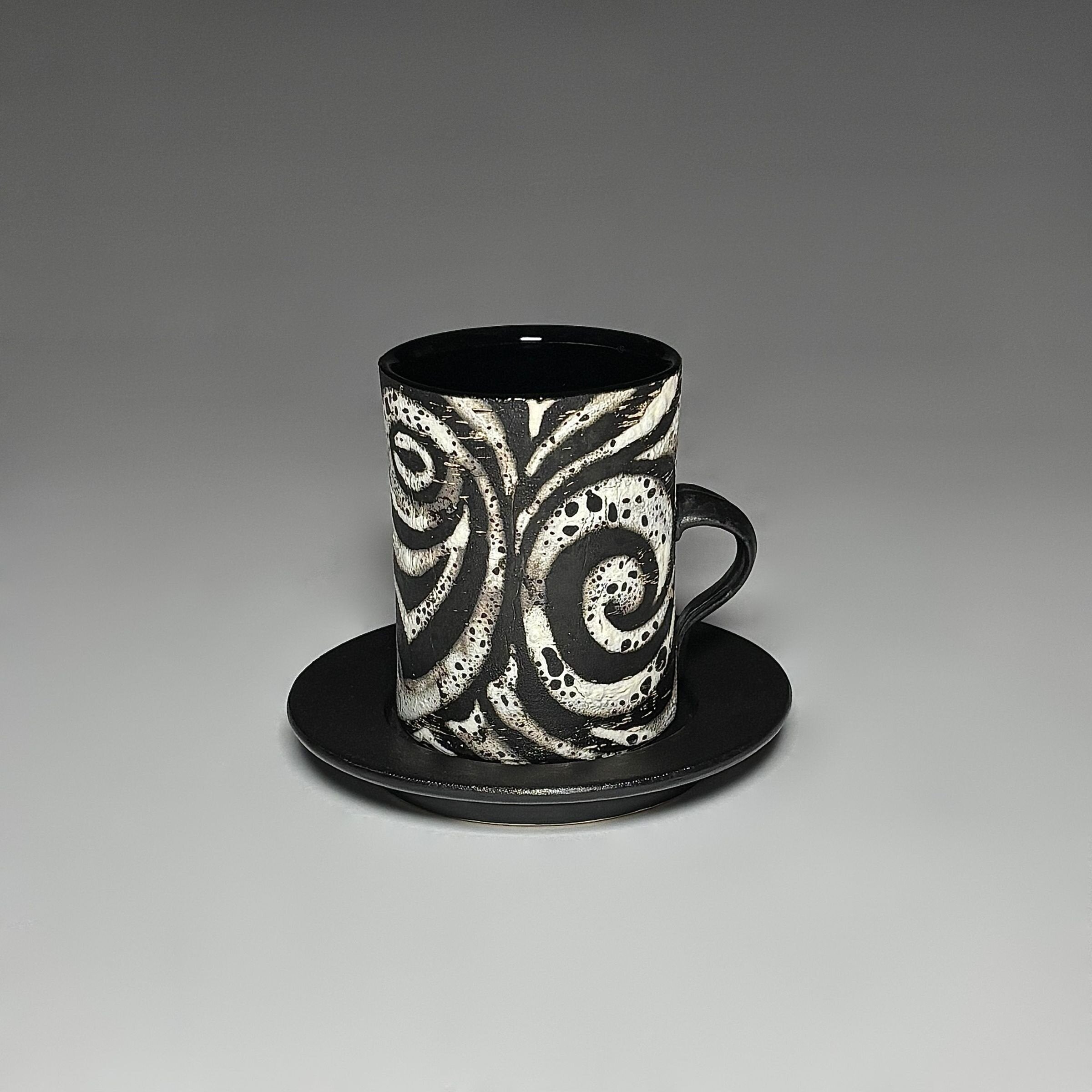 Zebra Swirl Demitasse Set