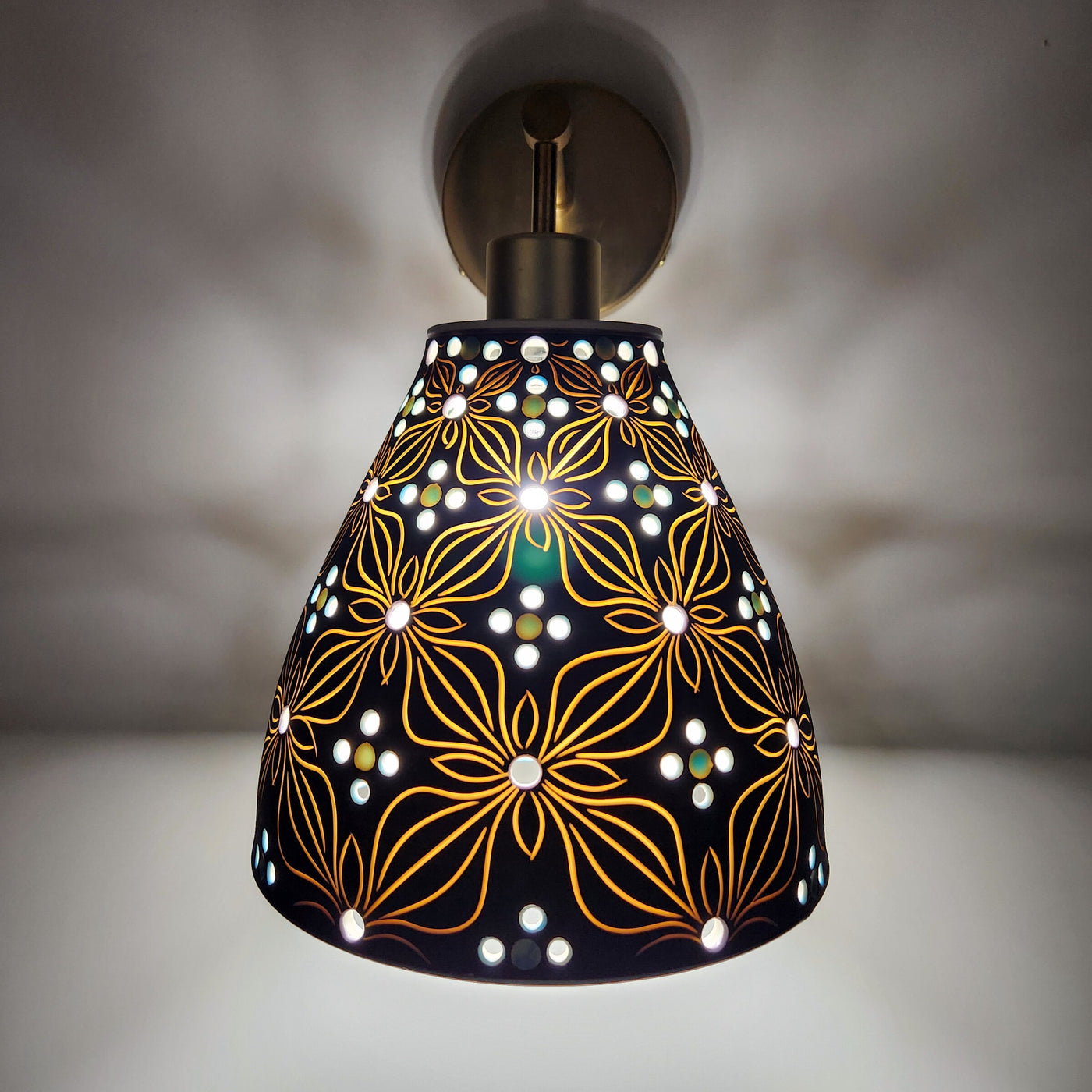 Nocturnal Bloom Sconce in Shades of Blue