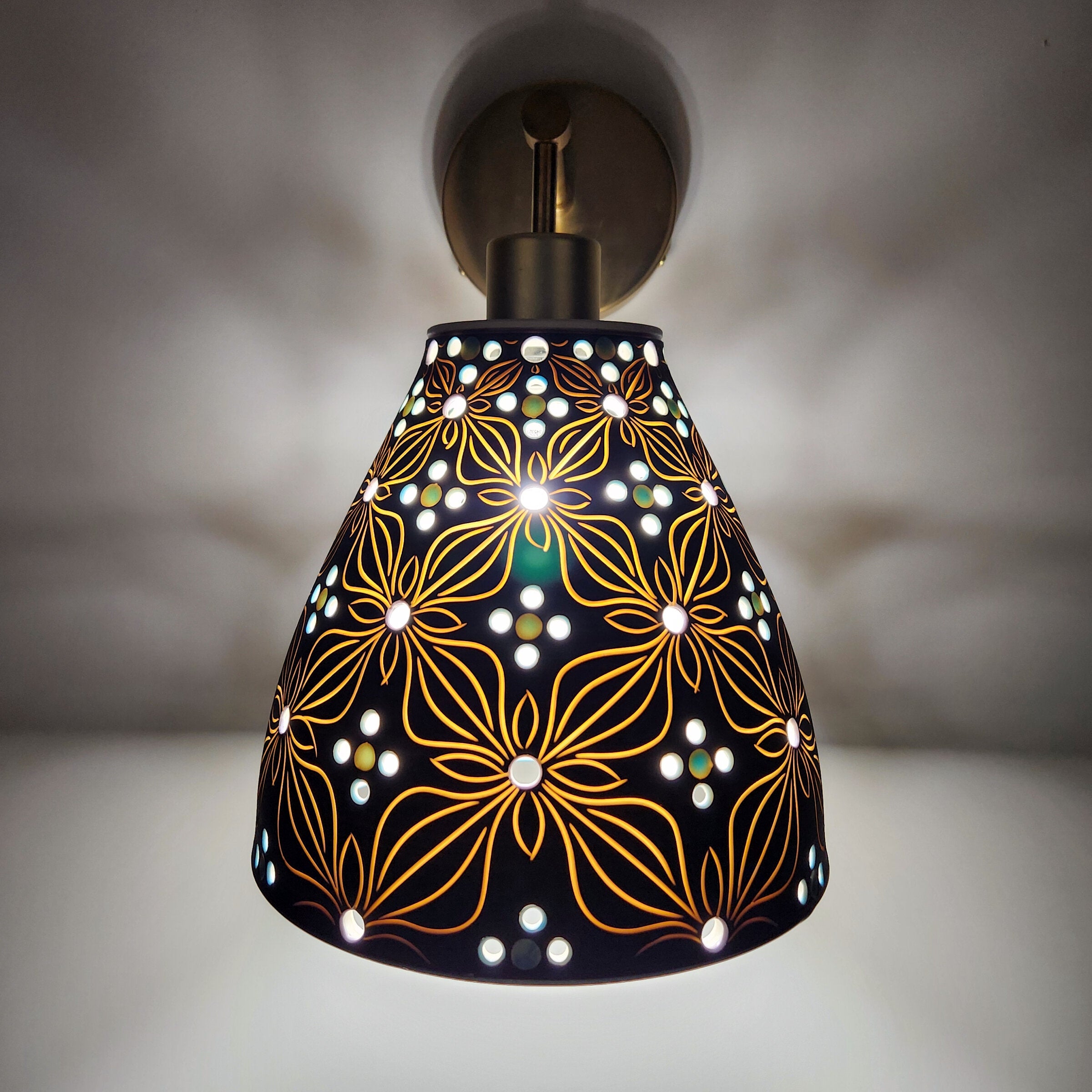 Nocturnal Bloom Sconce in Shades of Blue