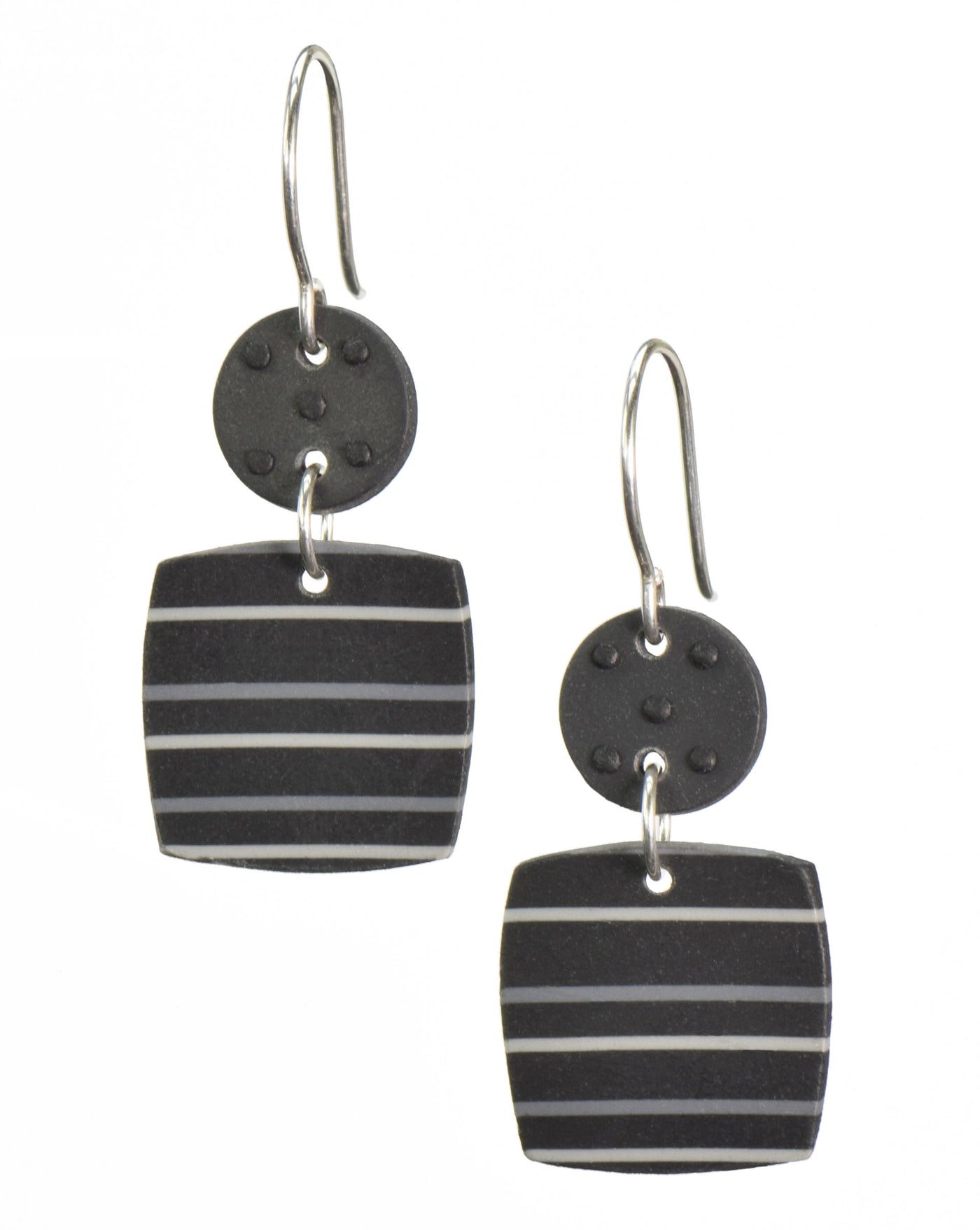 Black with gray stripes