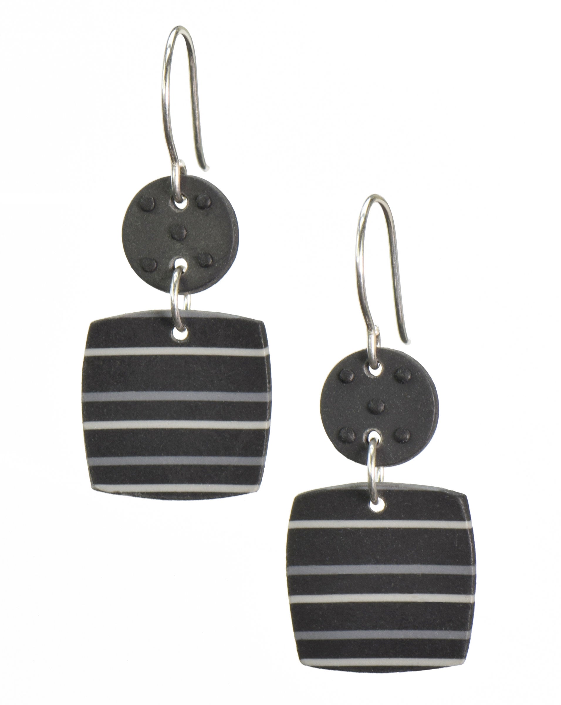 Black with gray stripes